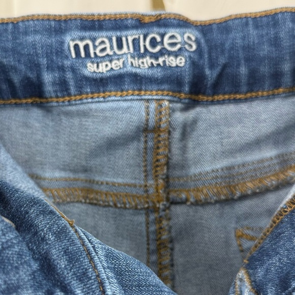 Maurices Super High Rise Jeans XXL Button Fly Stretch Blue Denim 29” Inseam - Picture 6 of 8